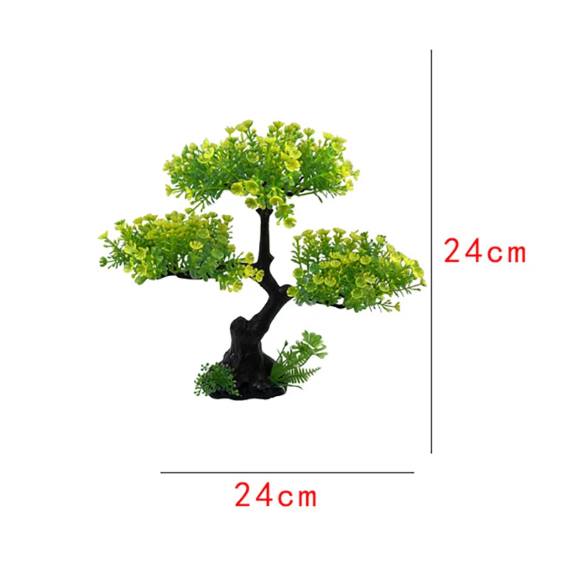1 шт. Украшение для аквариума искусственные водоросли сосна аквариум бонсай