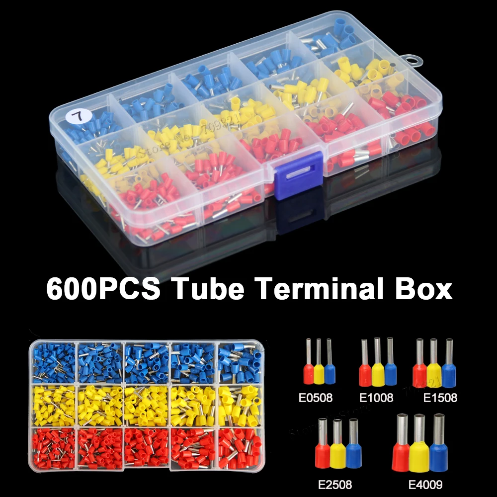 600 шт./корт. Трубчатые наконечники штыревых соединителей штыревые концевые