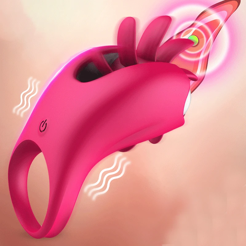 Вращающийся оральный язык лижущий пенис вибрирующее кольцо стимуляция точки G