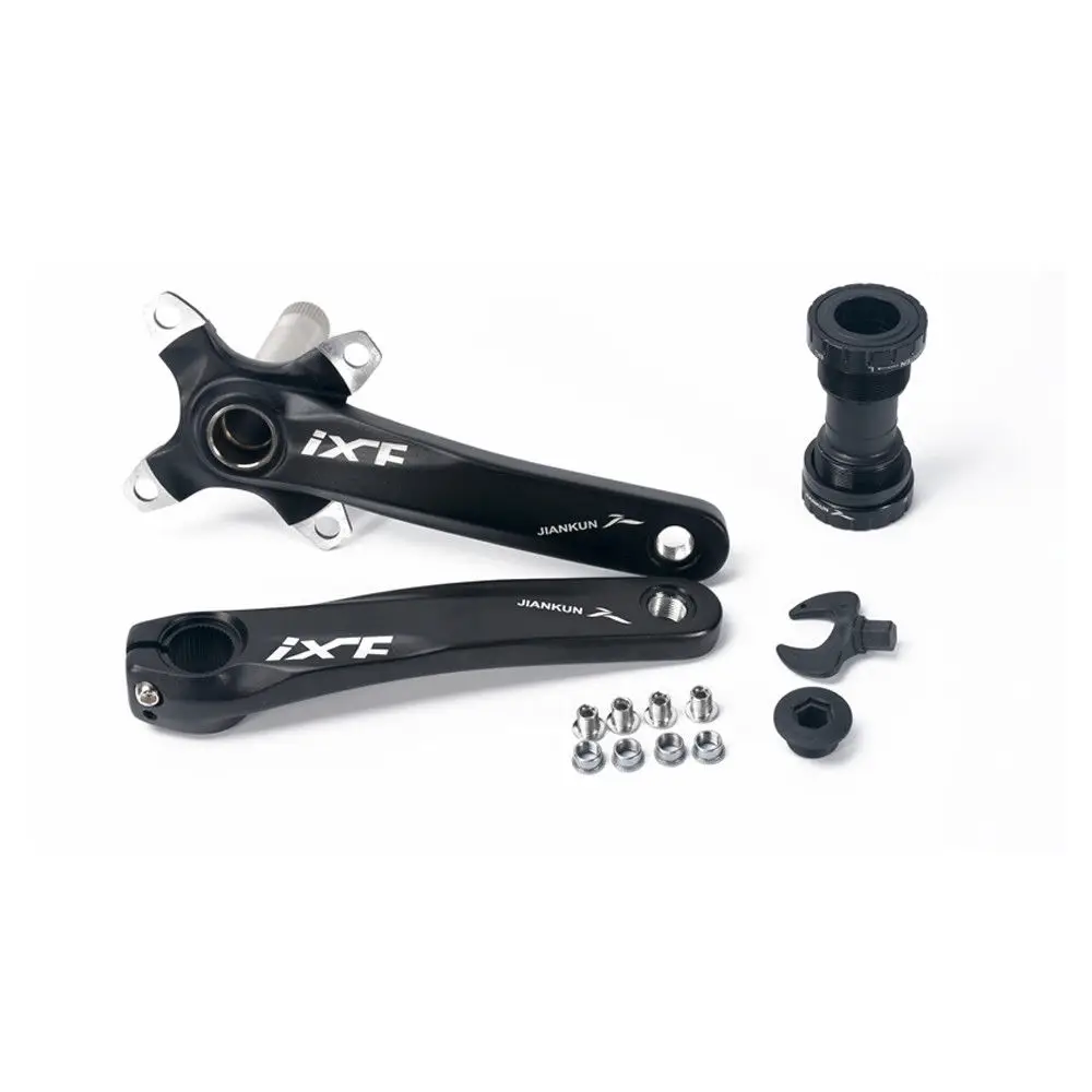 Crank BB-Black JIANKUN IXF шатун MTB 104BCD цепь 170 мм горный велосипед цепь для дорожного велосипеда кольцо цикл кривошипный набор винт Нижний Кронштейн BB - Цвет: Crank BB-Black