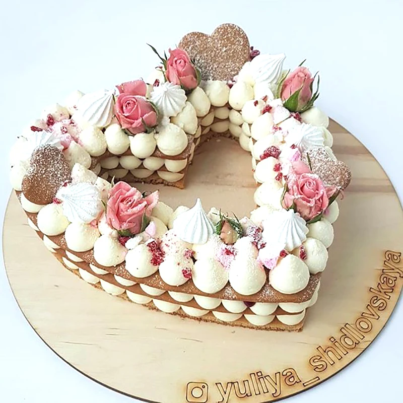 Форма для торта в форме сердца 3 шт. инструменты украшения тортов кондитерский