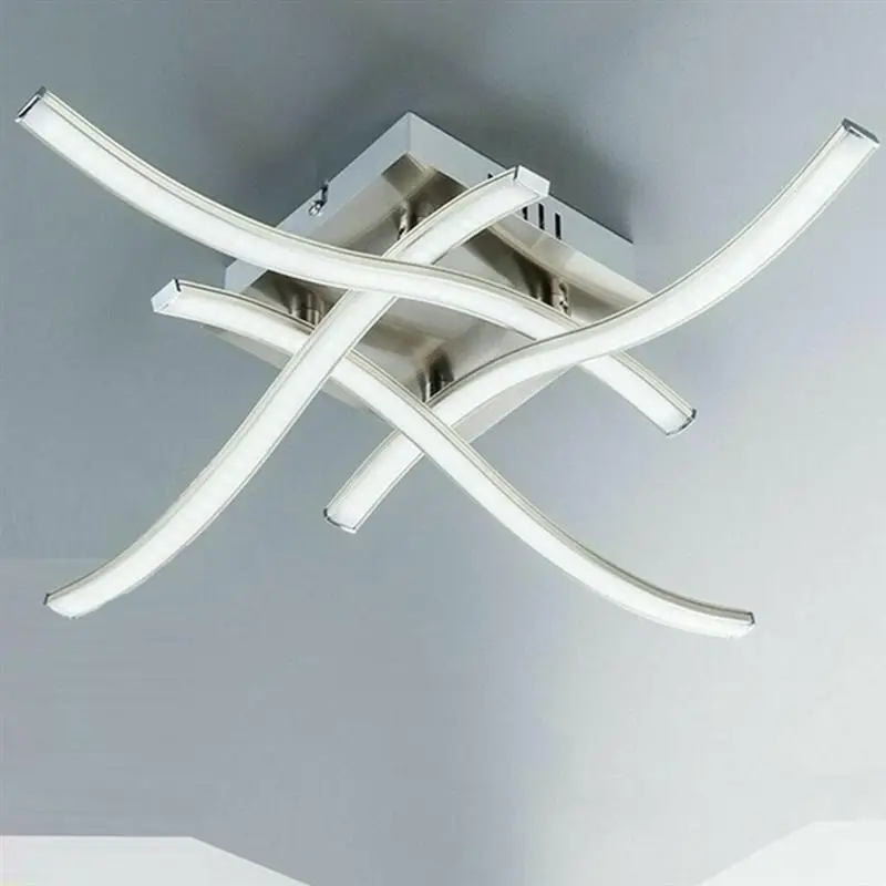 

1pc Modern LED Ceiling Light Creative Four Cross Waving Light for Living Room