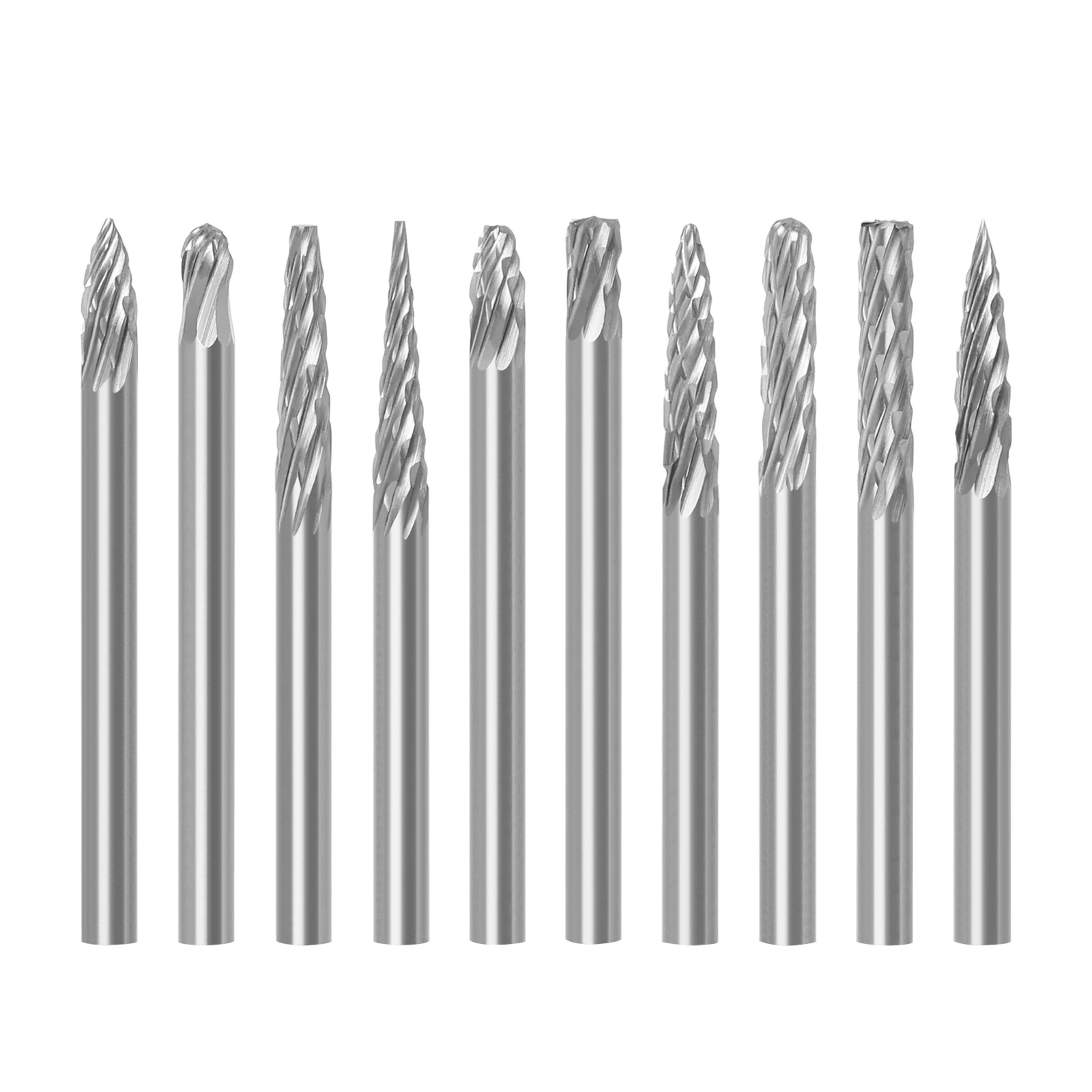 

10PCs Carbide End Mill Aluminium British System Milling Cutter Acrylic Wood Copper Plastic Cutting Tool CNC Maching Milling Tool
