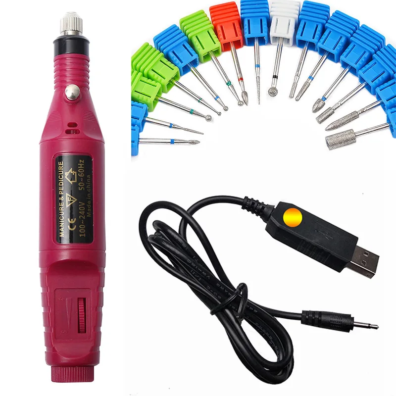 1 Набор электрическая дрель для ногтей машина дизайна шлифовальная сверла