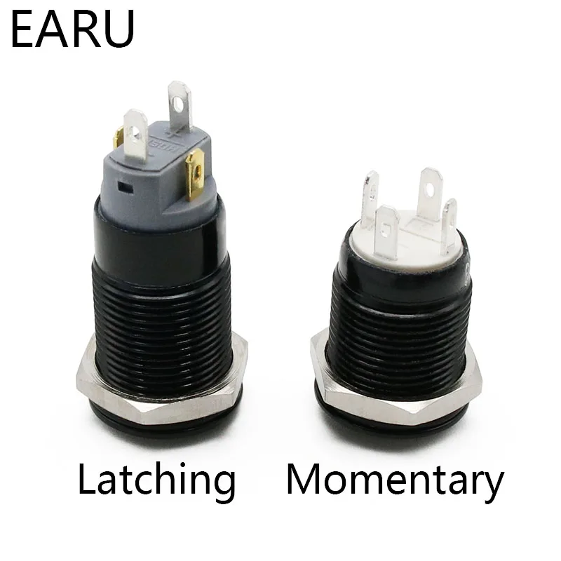 Водостойкий металлический переключатель с высокой головкой черная окисленная