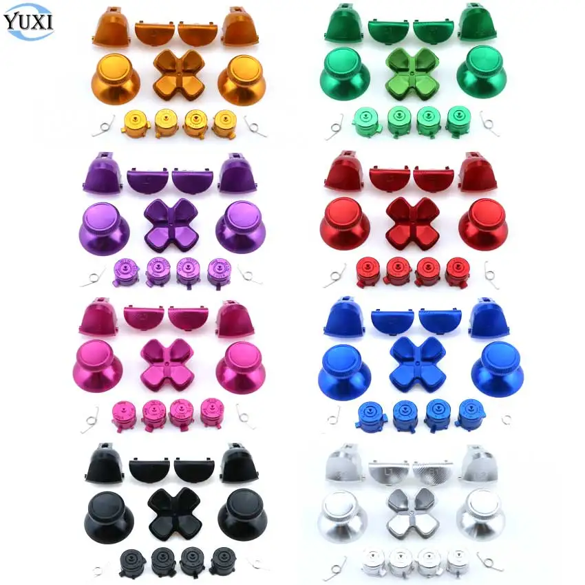 YuXi металлические пуговицы в виде пуль джойстик Крышка L1 R1 L2 R2 D-pad Алюминиевые