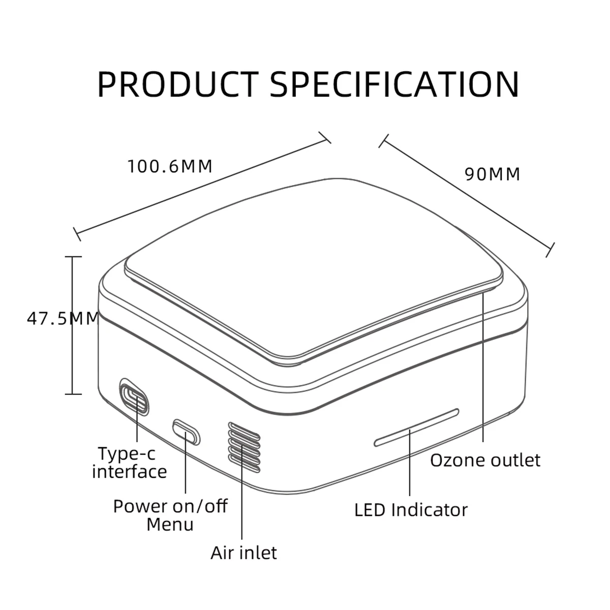 

Air-Purifier Car Ozone Sterilizer Generator Lonizer Generator FILTER Purification Home Deodorizer Pet Deodorizer Air Ionizer