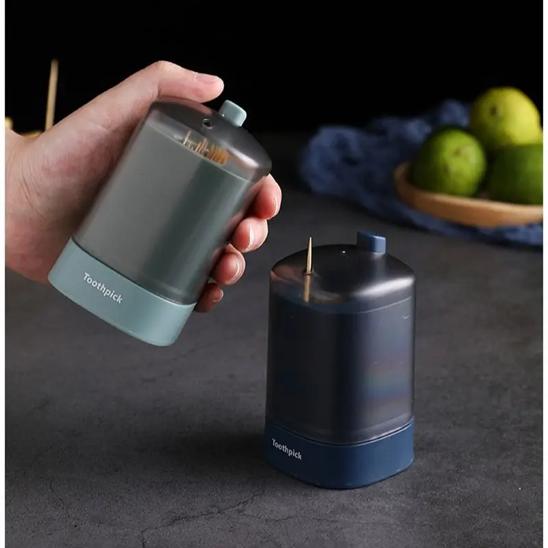 

Press The Toothpick Box High-End Restaurant Pop-Up Toothpick Bucket Portable Automatic Toothpick Holder Storage Organizer