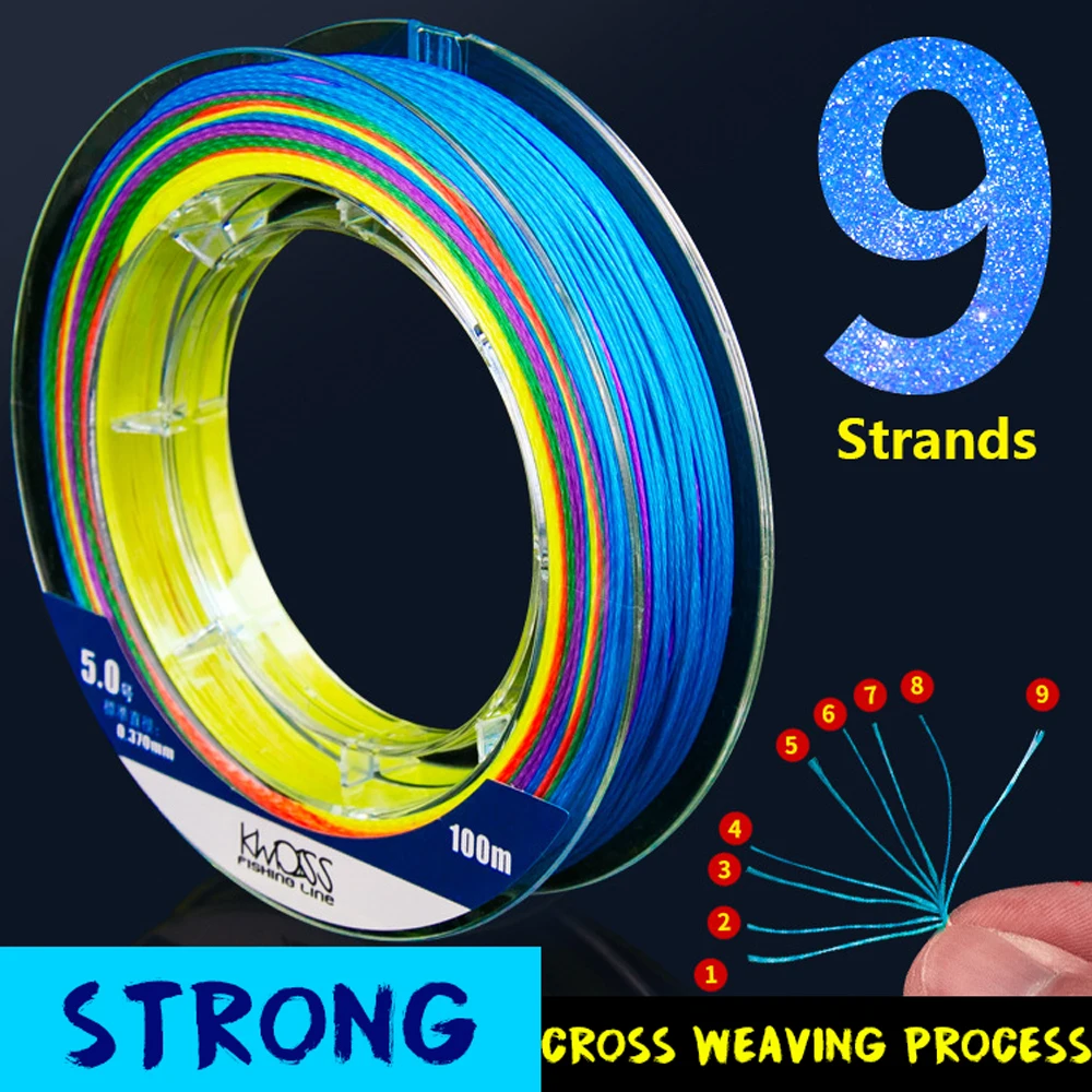 

Germany material Braided PE Fishing Line 9 Strands 100M Carp Fishing Line Saltwater Fishing Weave PE Multifilament X9