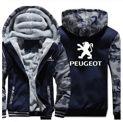 

2020 Winter Korean new arrived plus velvet for Peugeot sweatshirt thickening coats clothes male casual jackets