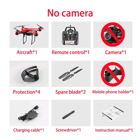 No Camera Red Радиоуправляемый Дрон ESC камера HD 4K wifi FPV высота удержания Квадрокоптер, Дрон Безголовый режим беспилотник selife пульт дистанционного управления Вертолет Самолет - Цвет: No Camera Red