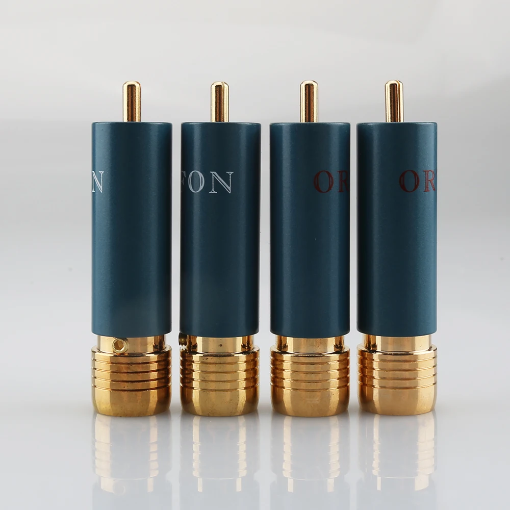Позолоченные Hi-Fi RCA штекеры 4 шт./лот, Hi-end ортофон 8NX, Аудиоразъемы RCA для самостоятельной сборки