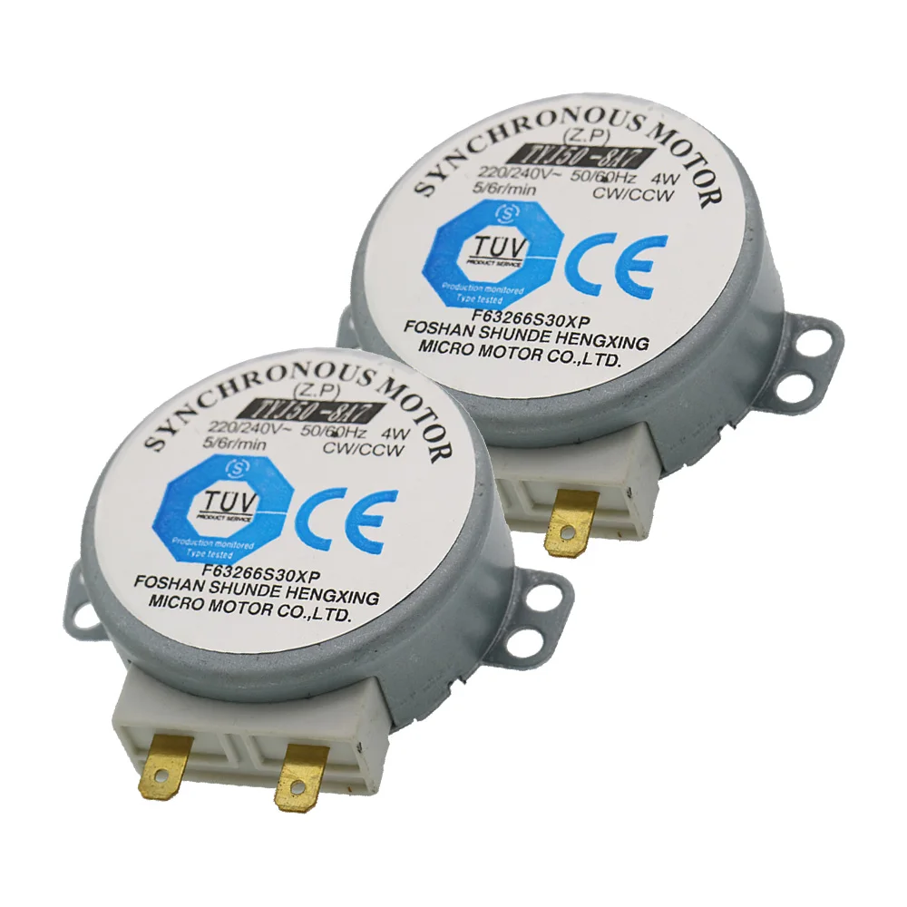 2 шт./лот AC 220 240V 4W 6 об/мин 48 мм синхронный микро двигатель для нагнетатель теплого воздуха 50/60Hz CW/CCW TYJ50 8A7 микроволновая печь лоток мотор