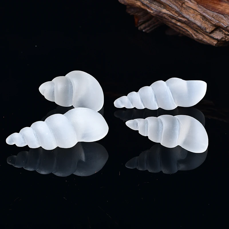 100% Натуральный белый селеновый роговой формы ручной работы кристаллическая резьба гипсовый целительный камень декоративный камень Глаз кота подарок для изготовления DIY.