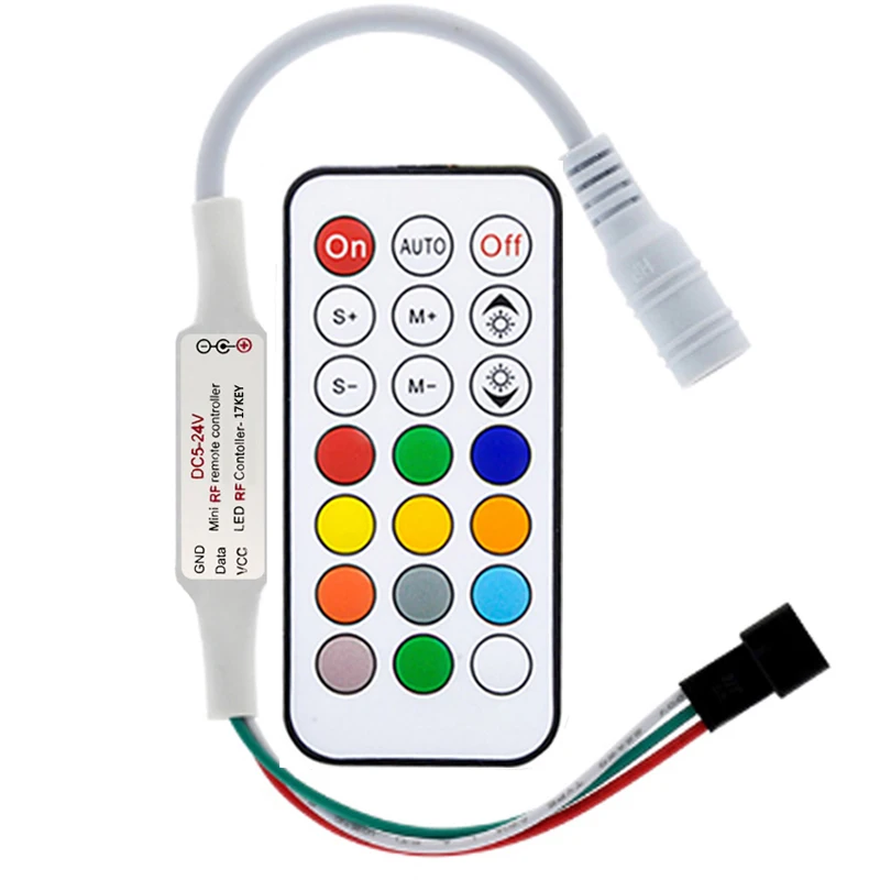 5-24 В светодиодный контроллер 21 клавиша мини пиксельный диммер 3 контакта для WS2812B