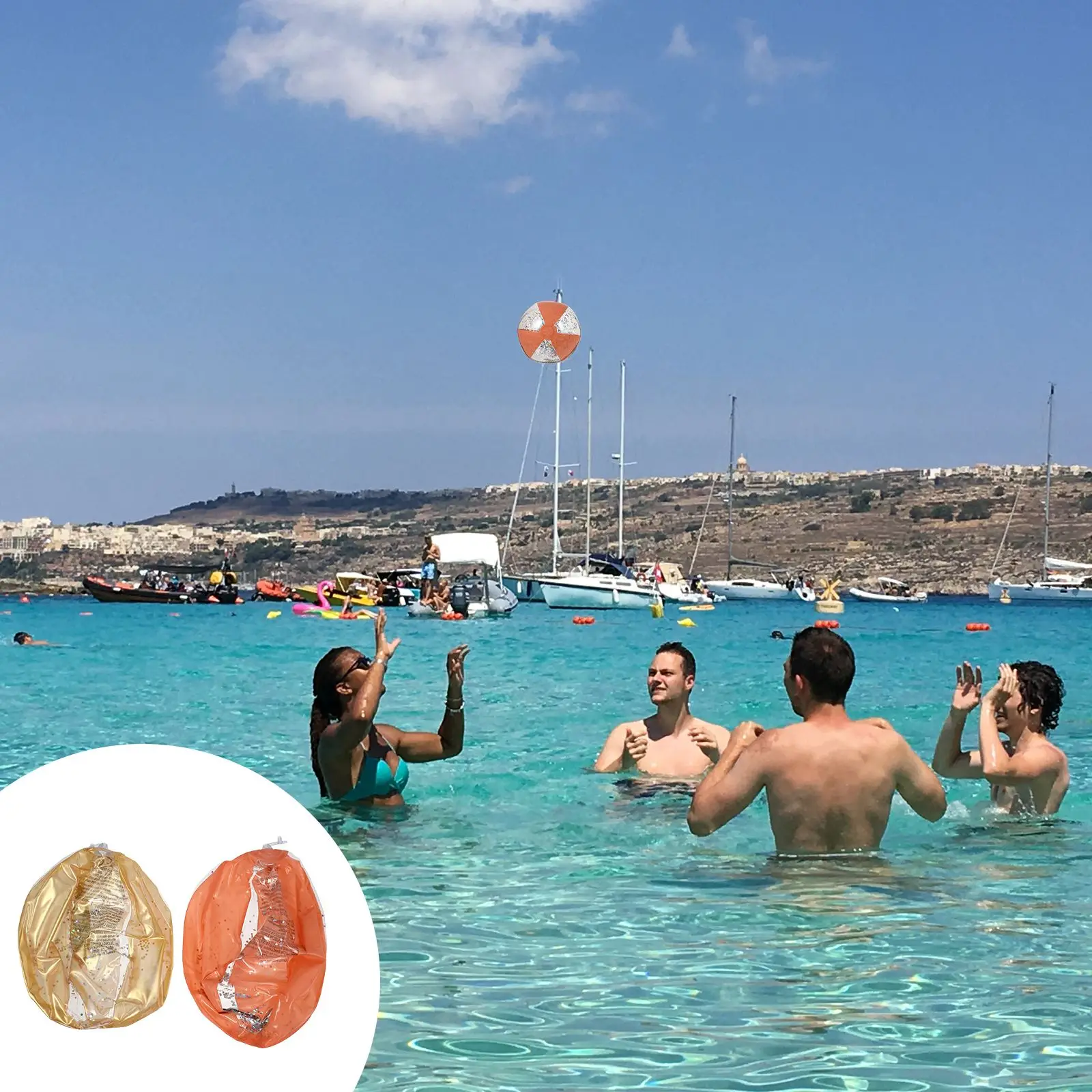 

2pcs Funny Beautiful Thicken Inflatable Summer Pool Balls Beach Balls for Kids Children