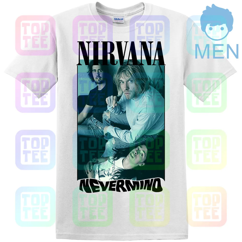 MEN-WHITE Винтаж Редкие 90 s NIRVANA NEVERMIND TOUR футболка Размеры S-2XL Репринт - Цвет: MEN-WHITE