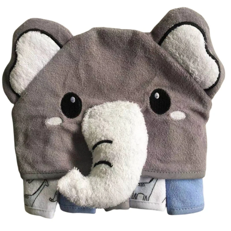 

Baby Nursery Hand Towel baby bath Bear towels Toddler Soft Plush Cartoon Animal Wipe Hanging Bathing Towel For Children Towel