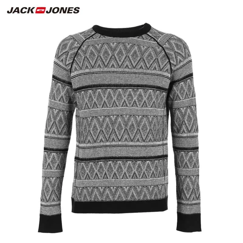 JackJones осенний мужской модный Повседневный свитер с принтом Топ 218324548 | Мужская