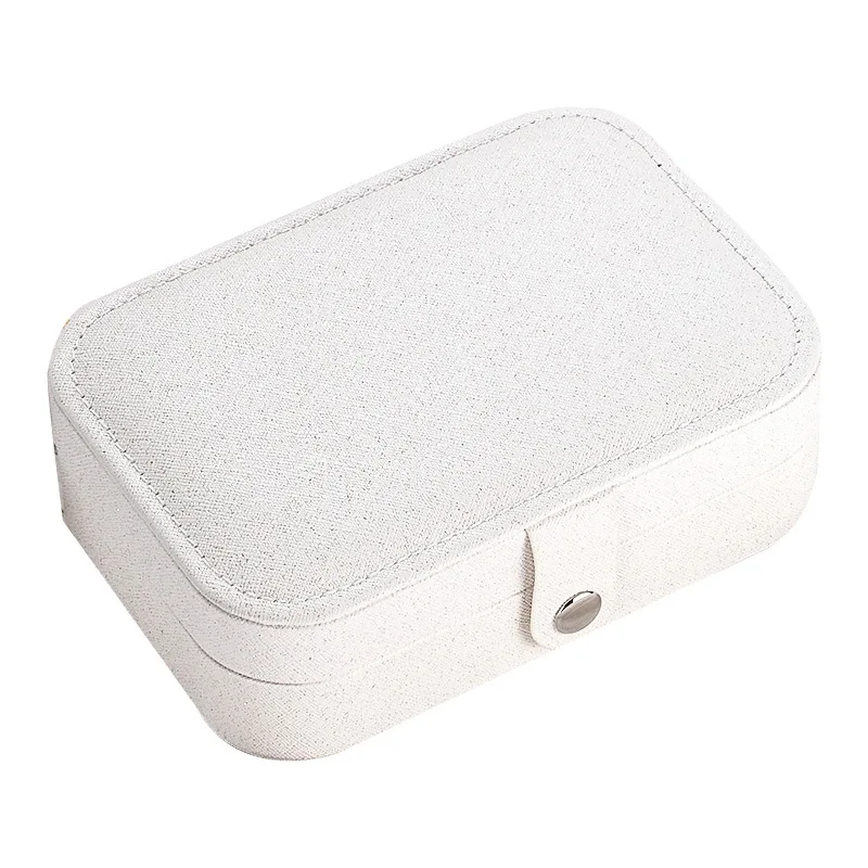 

candy color fashion women zipper jewelry box mini style leather Jewelry Storage Case for Home Travel girl gift 200805-40
