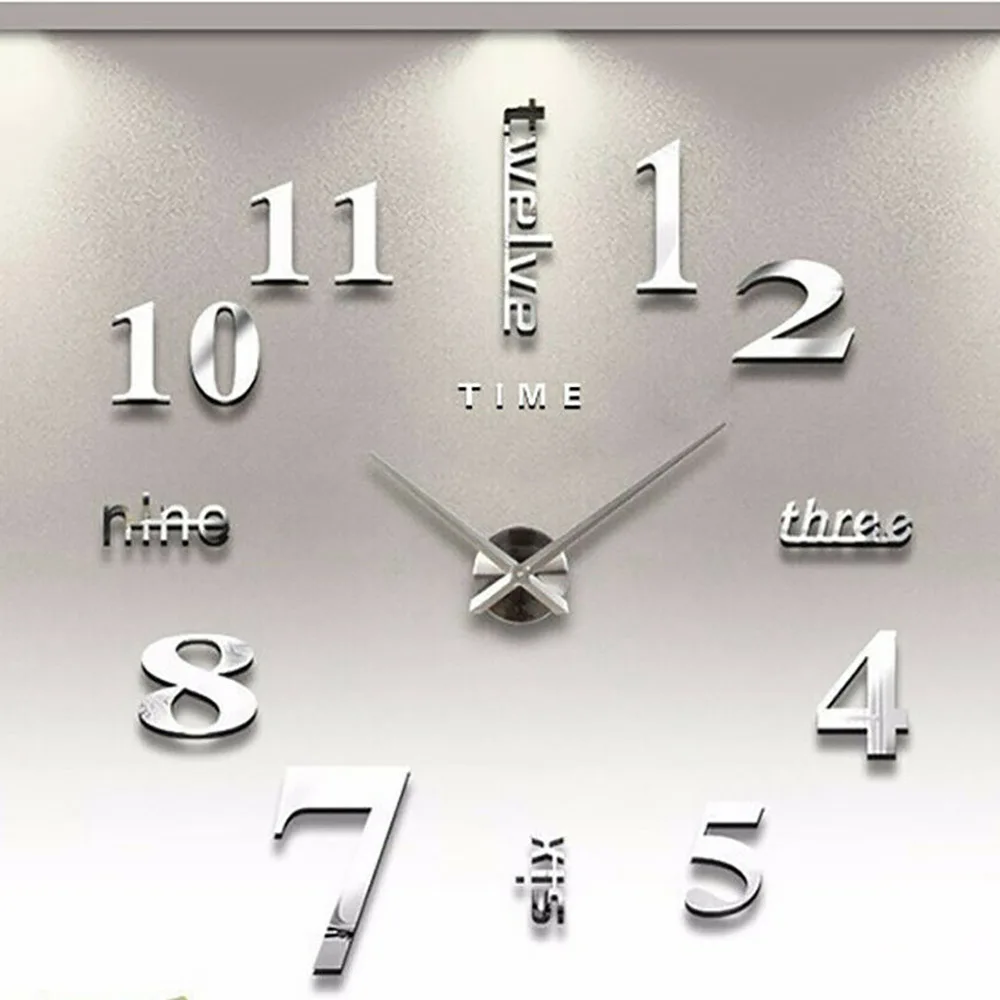 Модные 3d настенные часы кварцевые современные украшения сделай сам для гостиной