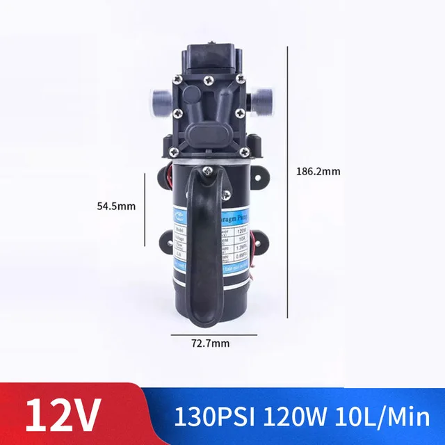 return valve type Электрический 12V 24V 120 Вт высокой мощности Давление самогрунтовой водный выключатель давления насоса обратный клапан Тип для разливочная машина - Цвет: return valve type