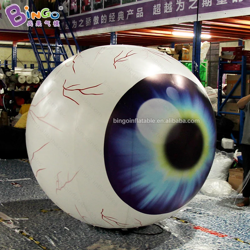 

Free Shipping 2M/3M Giant Inflatable Lighting Eyeball For Halloween Decoration Toys