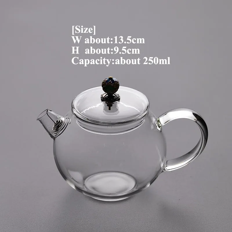 200/250 мл термостойкий мини чайник стеклянный Китайский цветочный кунг-фу бытовой