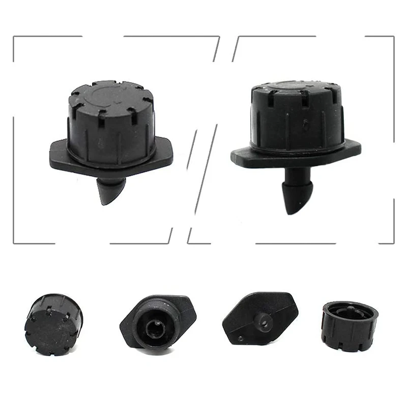 

150Pcs Adjustable Irrigation Drippers Sprinklers 1/4 Inch Emitter Dripper Mini Drip Irrigation Sprinklers for Lawn