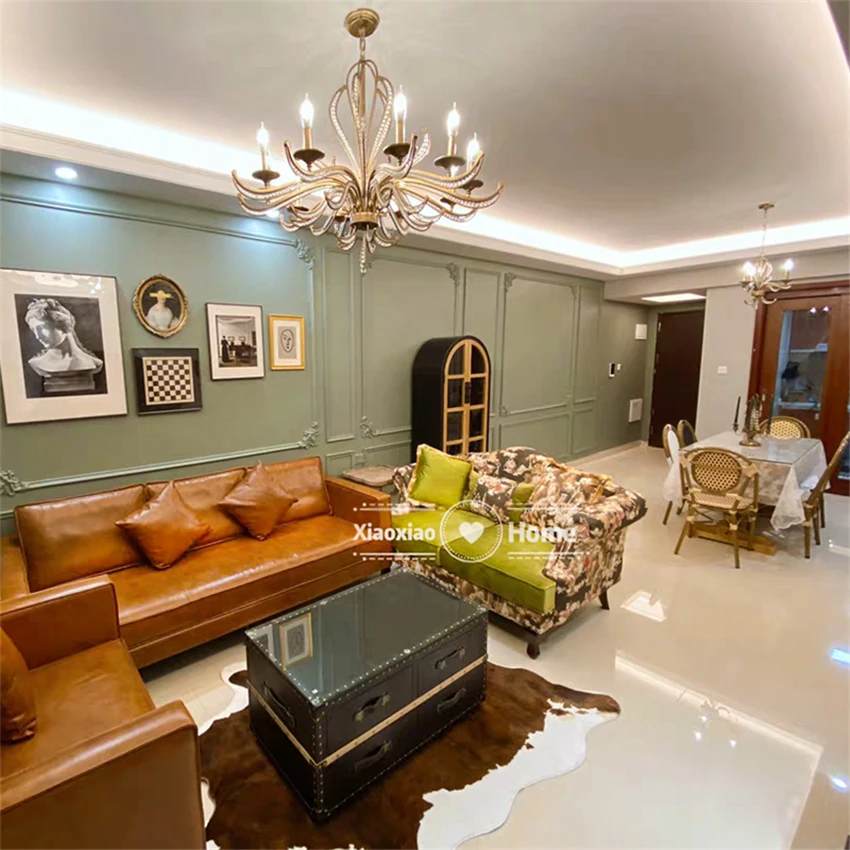 Люстра в американском стиле подсвечник Светильники для гостиной лампы во