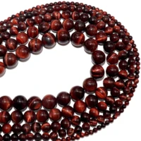 free shipping natural stone red tiger eye agates stone round beads 4 6 8 10 12 mm pick size for jewelry making diy bracelet