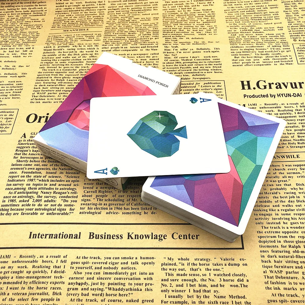 

New 1 Deck Poker Creative Playing Cards Plastic Paper Board Game Blackjack Party Gifts L666