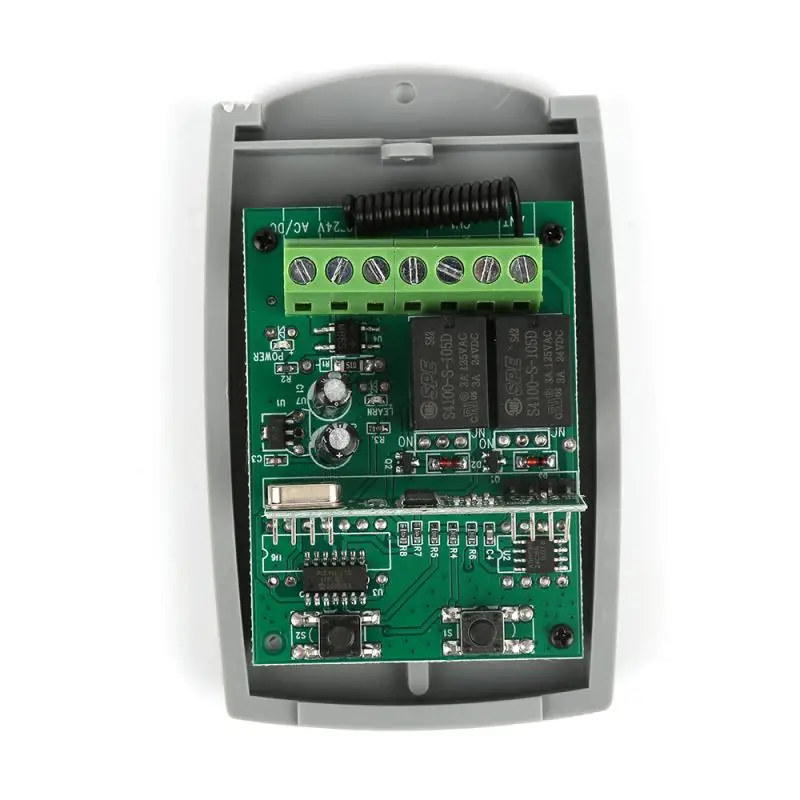 

Universal 2 channel Gate Garage Door remote control receiver 433MHZ fixed code and Rolling Code Receiver Remote control switch