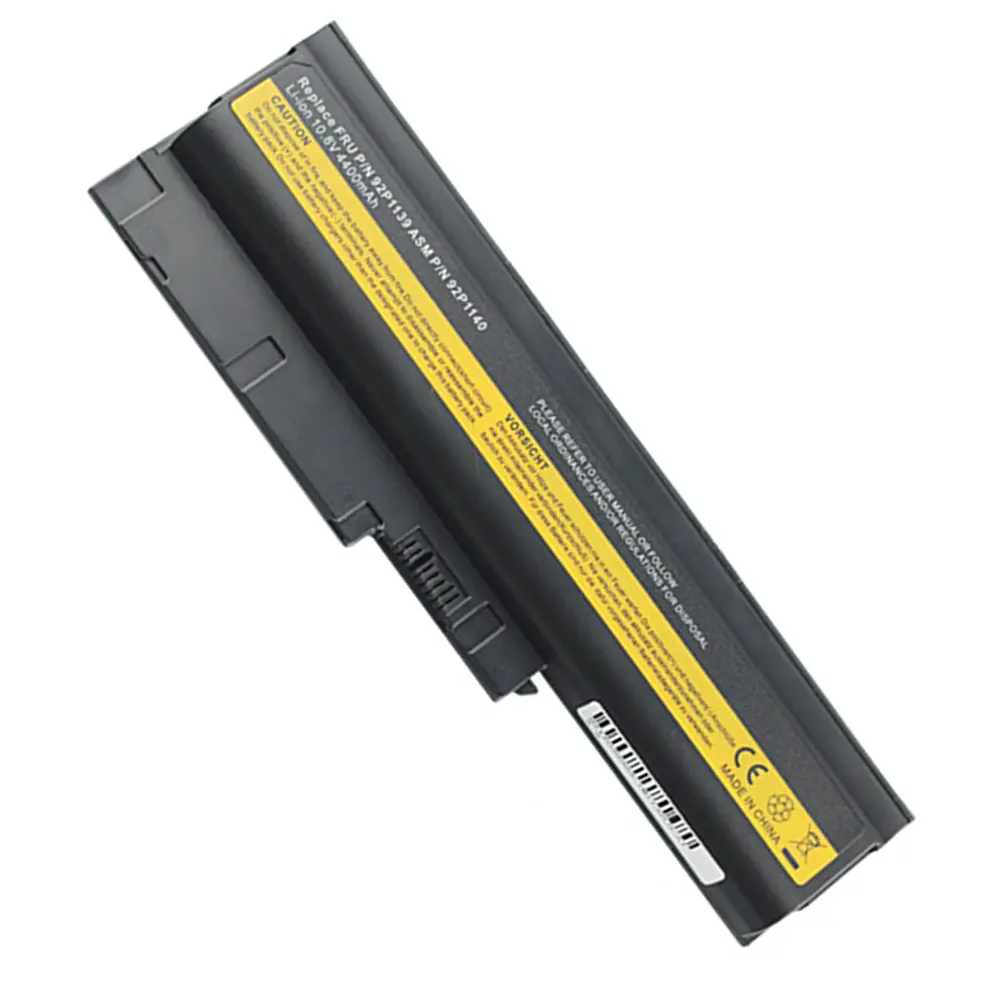 

4400mah New Battery For Lenovo ThinkPad T60 SL400 T500 T61 r60 sl300 t60p w500 SL500 R500 R61e R61i 92P1138 laptop Batteries