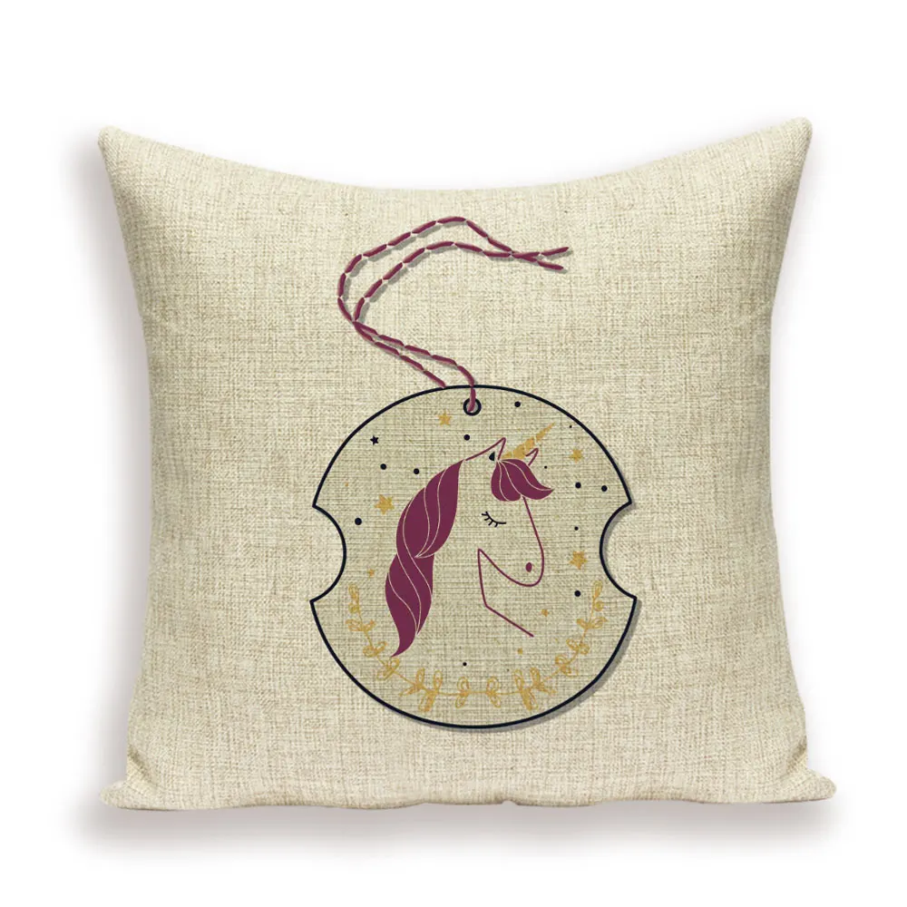 

Декоративная наволочка из лен/хлопка, бежевая, тропический принт, 45x45 см