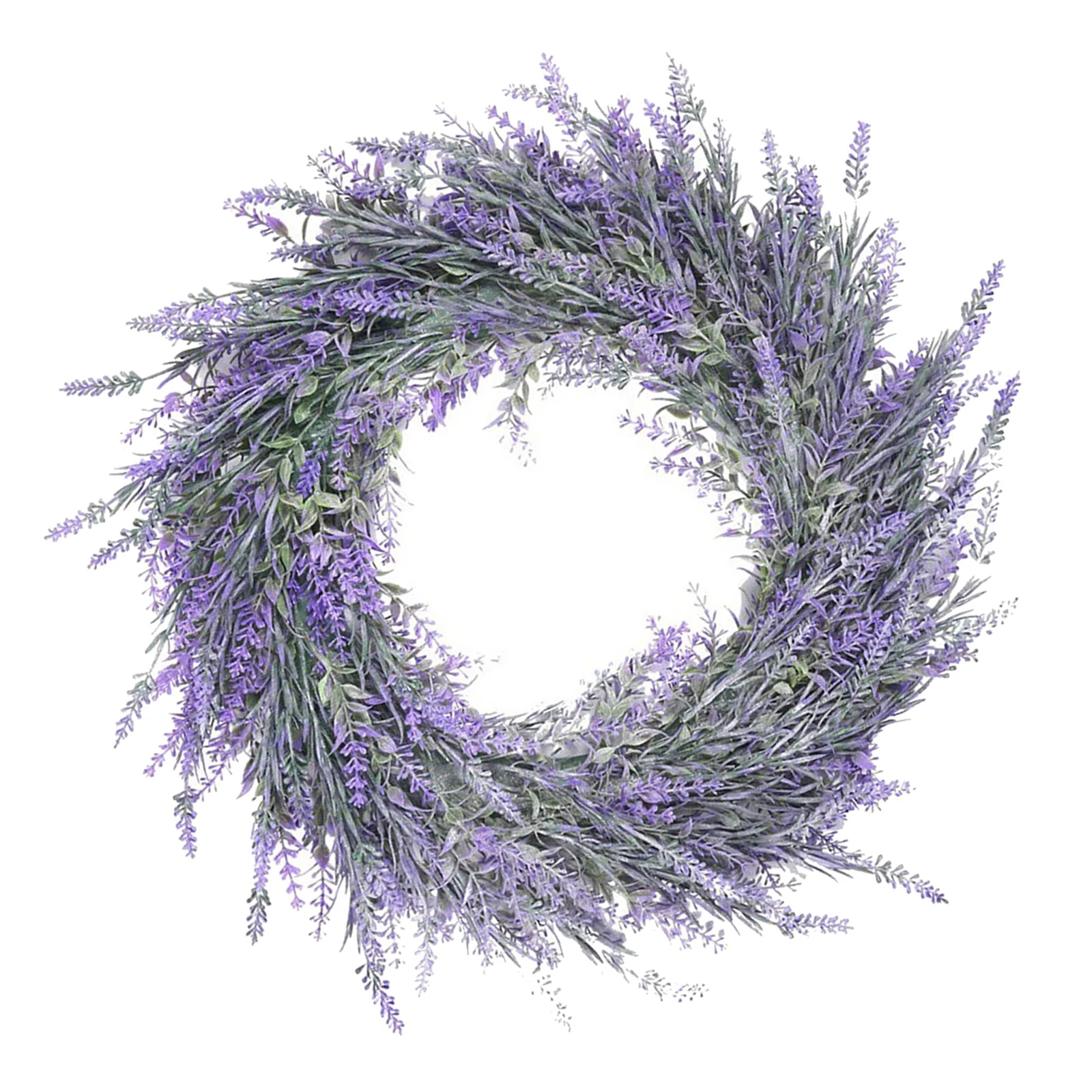 

Lavender Wreath Handmade DIY Valentines Day Artificial Flowers Leaves Wreaths Holiday Furniture Decoration For Home Door