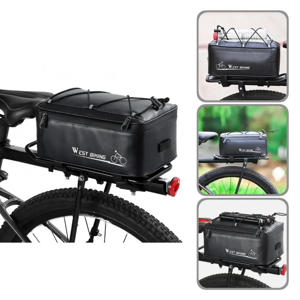 Useful Bicycle Rear Seat Bag Waterproof Black Bicycle Saddle Bags for Mountain Bike Bike Rack Seat Bag