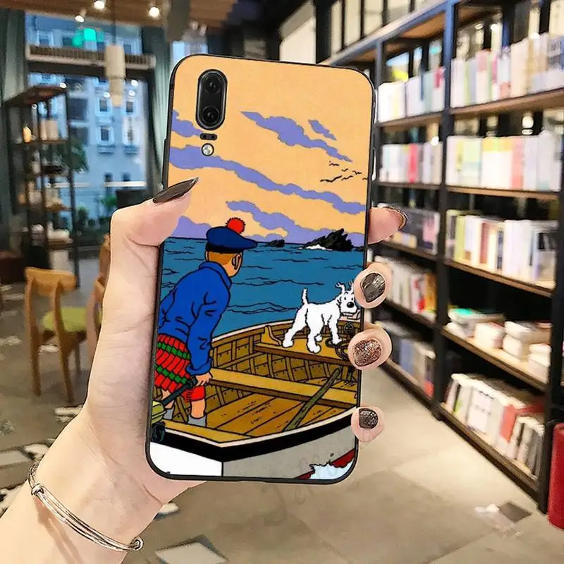 

The Adventures of Tintin cartoon Phone Case For Huawei honor Mate P 10 20 30 40 i 9 8 pro x Lite smart 2019 nova 5t