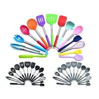 kitchen utensil set 15piece cooking utensils silicone and stainless steel non stick spatula set baking tool set cocina gift