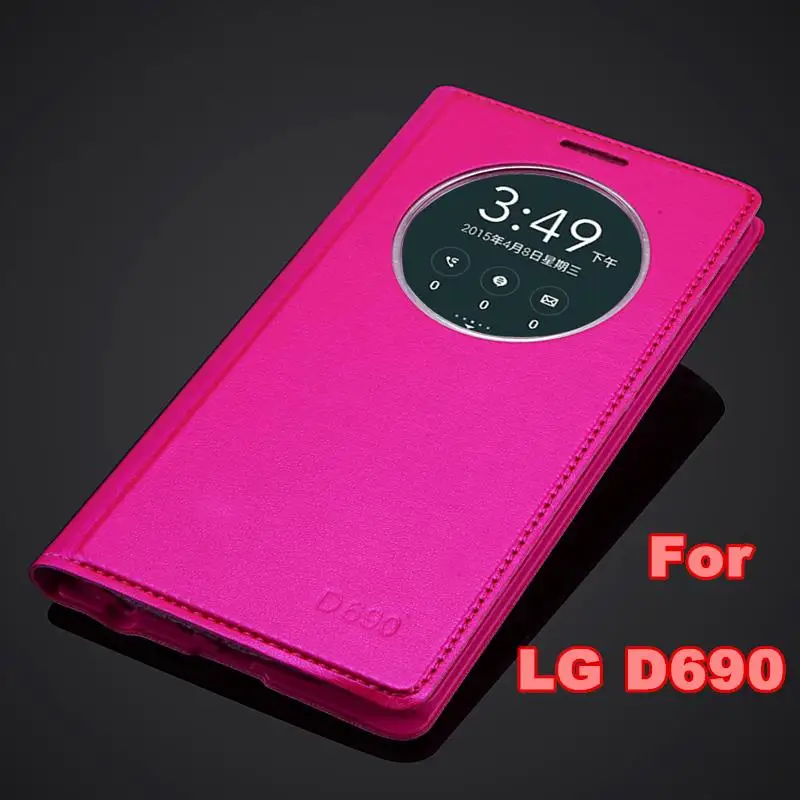 Модный чехол с окошком для LG G3 Stylus D690 D690N Роскошный кожаный флип сумка мобильного
