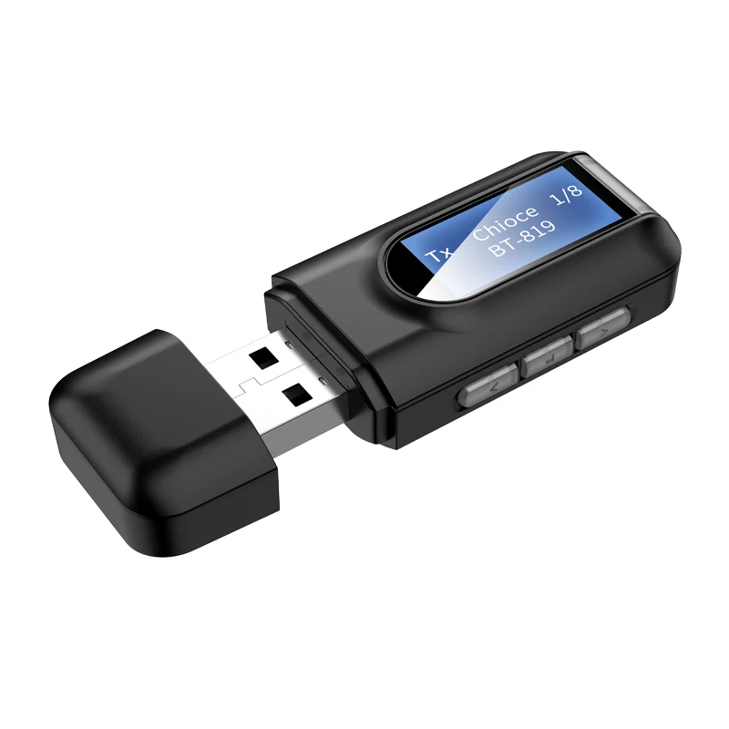 USB Bluetooth 5.0 Audio Receiver Transmitter With LCD Screen 2IN1 Mini 3.5mm Jack AUX Wireless Adapter For TV Car PC | Автомобили и