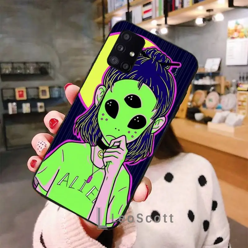 

alien space Phone Case For Samsung S6 S7 edge S8 S9 S10 e plus A10 A50 A70 note8 J7 2017