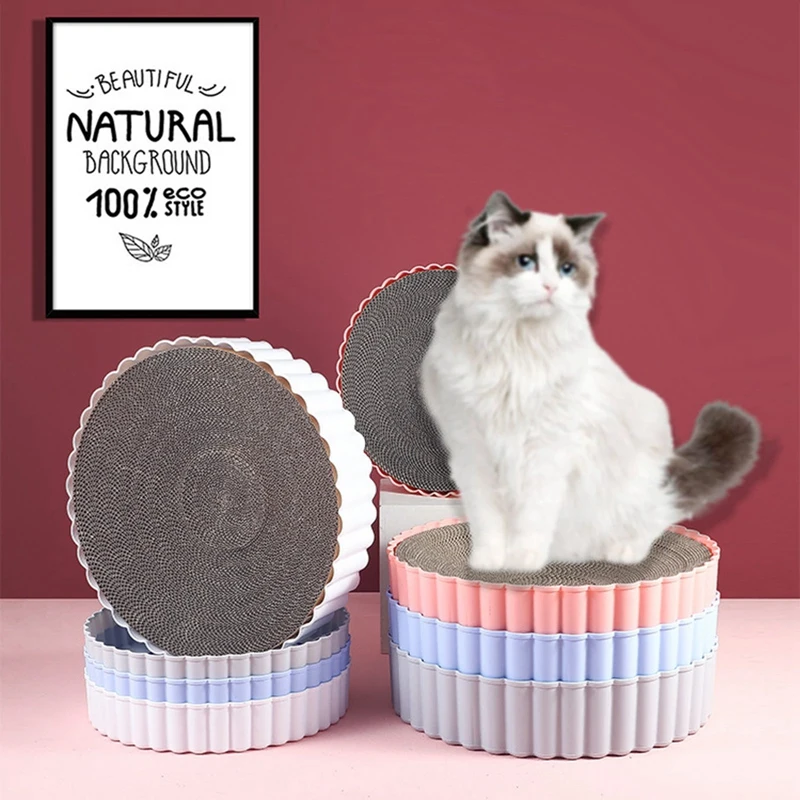 

Кошачья кровать кошка скребок для доски мягкая кровать Когтеточка для кошек коврик для игрушек котенок гофрированная картонная Когтеточка...