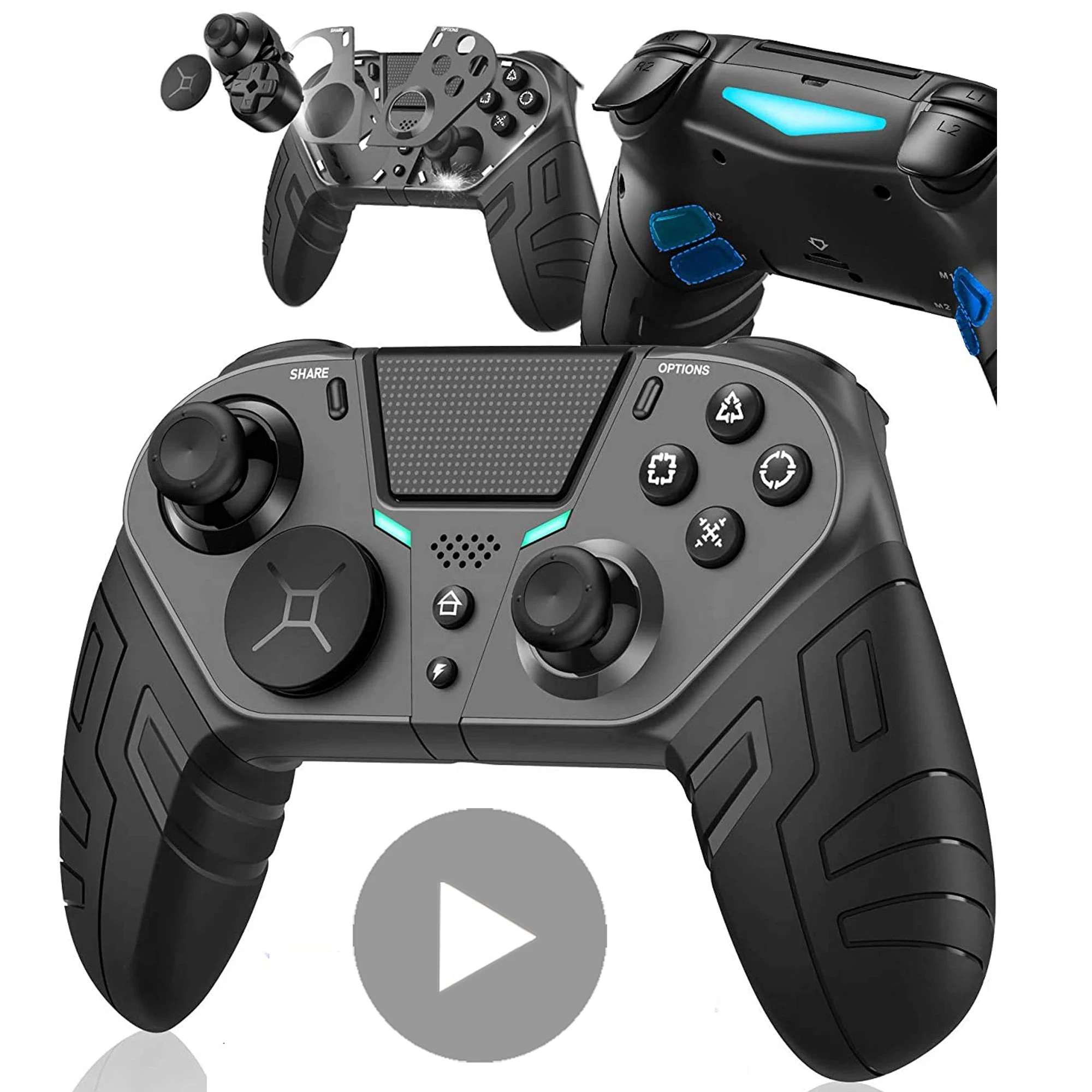 

Gamepad For Sony Play Station Playstation PS Dualshock 4 PS4 Pro Slim Controller PC Control Wireless Bluetooth Joystick Triggers