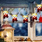 Снеговик Лось Рождественская елка светодиодный гирлянда струнный светильник s рождественские струнные Феи светильник Висячие украшения Рождественские украшения для дома