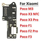 Новый шлейф с USB-портом для зарядки для Xiaomi Poco M3 F1 F2 Pro F3 X3 NFC Pro док-разъем с микрофоном