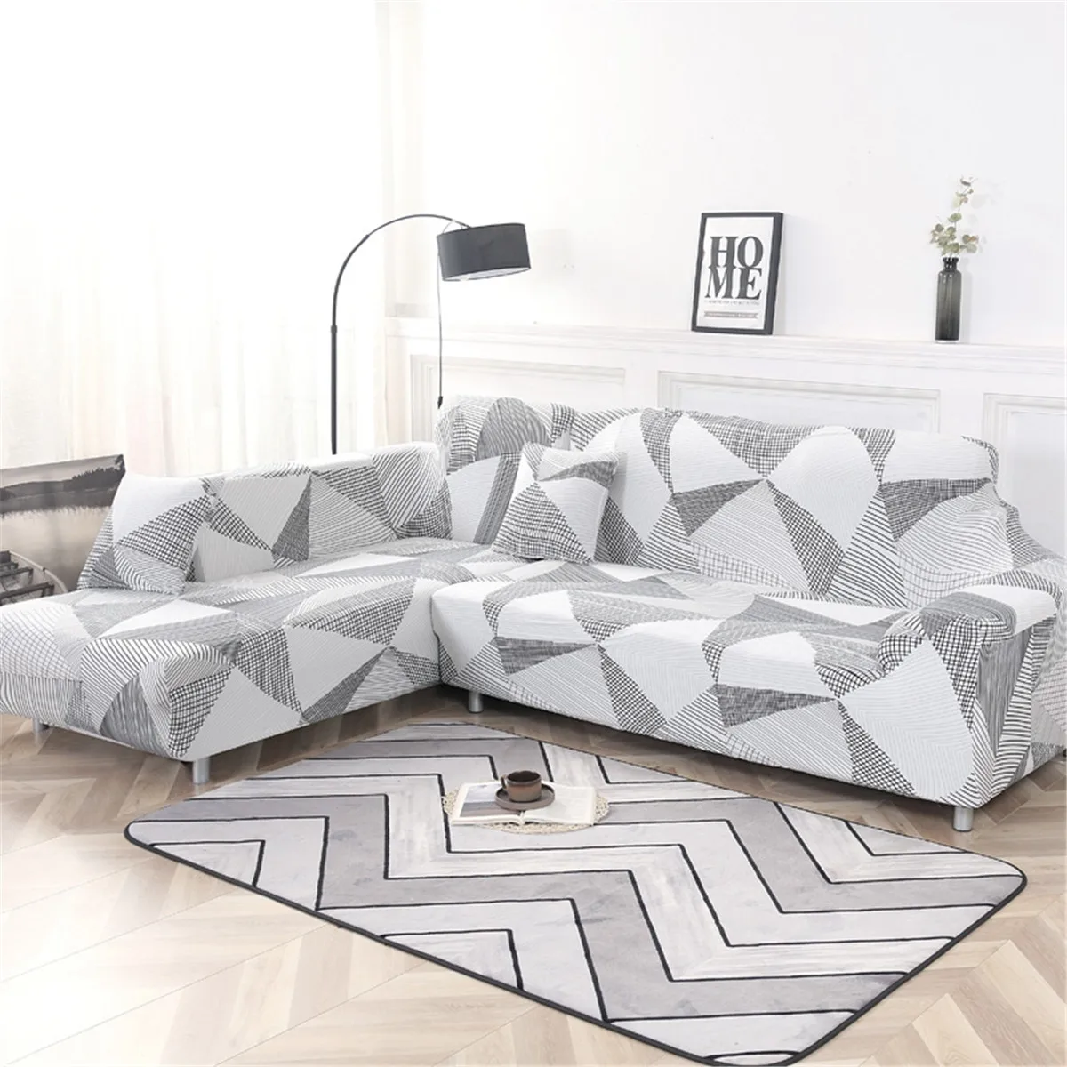 

Elastic Sofa Slipcovers Modern Sofa Cover for Living Room Sectional Corner L-shape Chair Protector Couch Cover 1/2/3/4 Seater