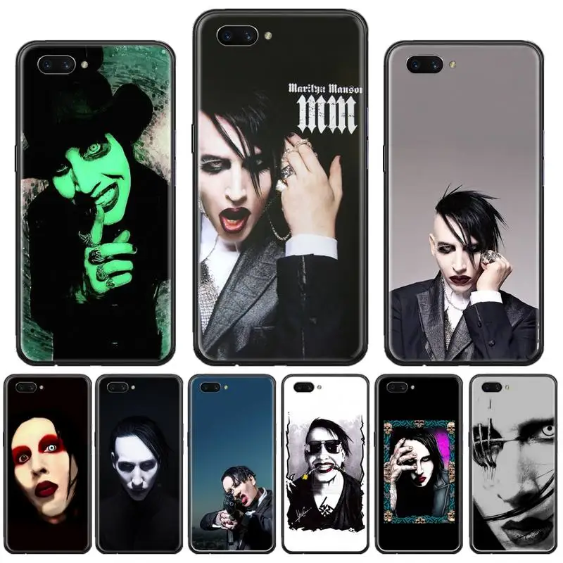 

Marilyn Manson Rock musician Phone Case For OPPO F 1S 7 9 K1 A77 F3 RENO F11 A5 A9 2020 A73S R15 REALME PRO cover funda