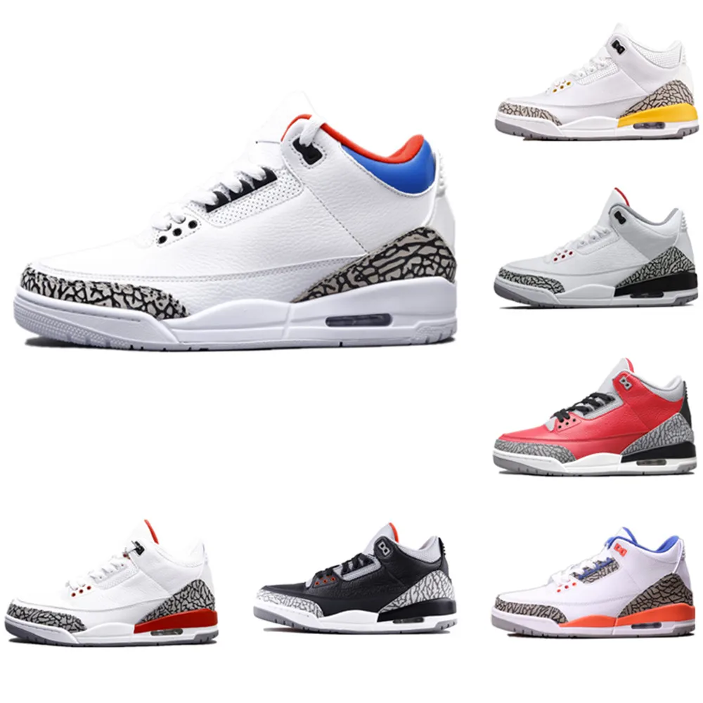 

Men Basketball Shoes Men Retro 3 White BLACK CEMENT 3M Mens Sports Sneakers Designer Trainers Outdoor Size US 7-13