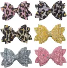 6 шт. блестящие заколки для волос для девочек, держатели для волос, банты для волос с зажимами крокодил, аксессуары для волос для девочек